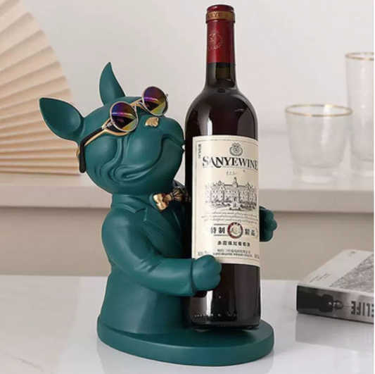 Bulldog Green & Gold Luxury Edition – Figura decorativa artesanal para el hogar | Tienda de Banquitos