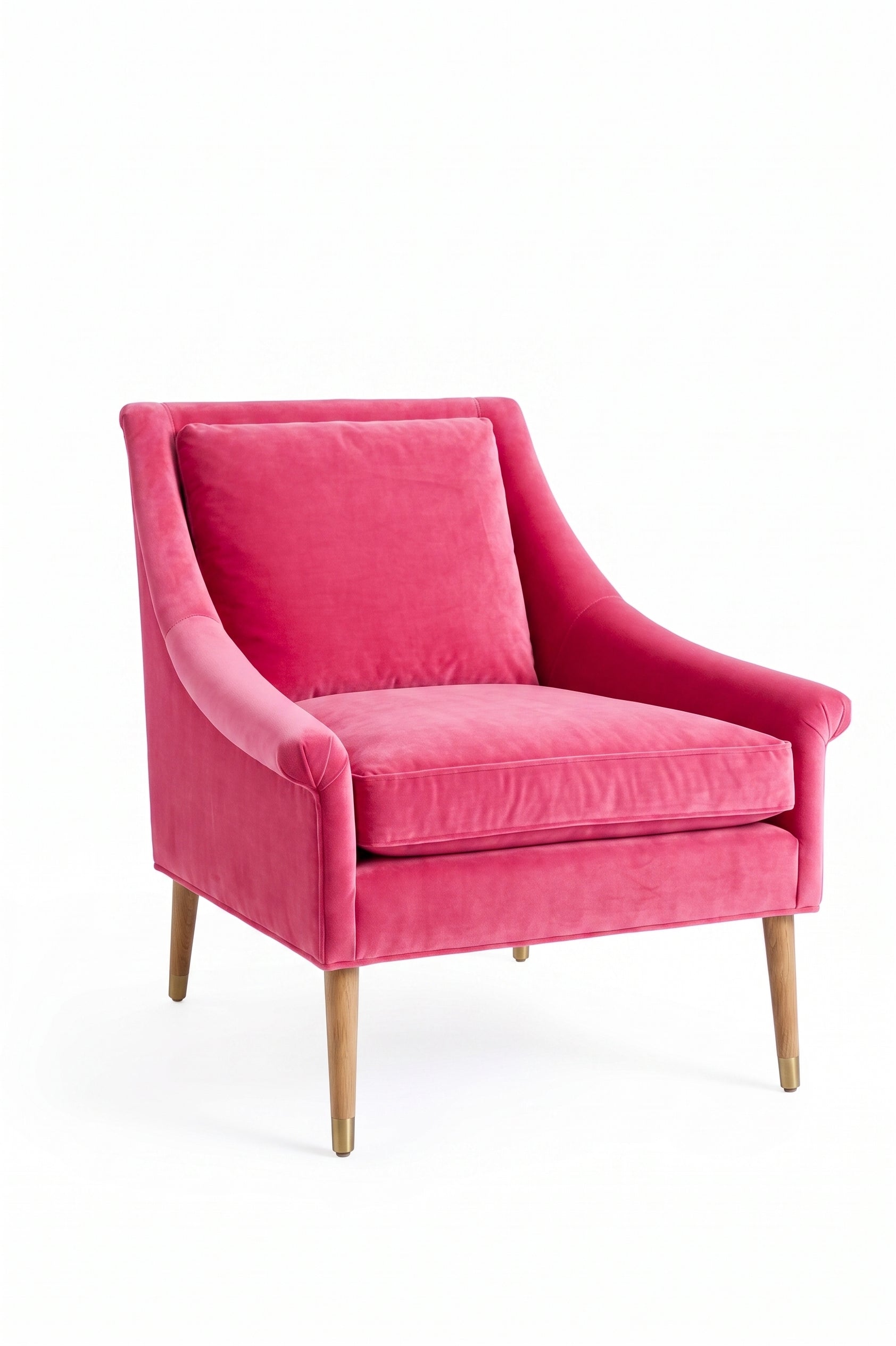 Sillón de un cuerpo Bélgica color Chicle en pana antimanchas importada, diseño simple y envolvente — ideal para armar un rincón de lectura tranquilo. Hecho a medida por Tienda de Banquitos.