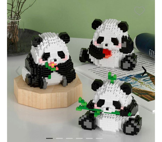Kit Do It Yourself Panda Family - osito panda en miniatura armable pieza por pieza