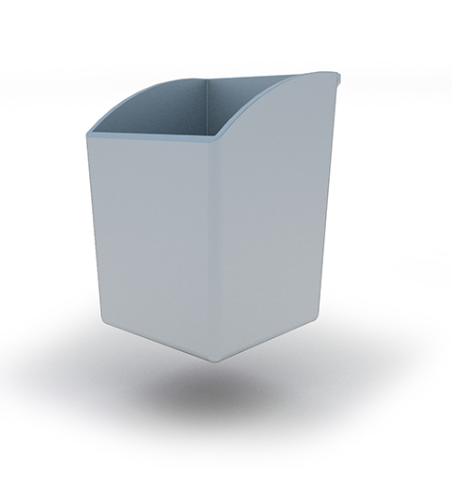 Colocado en la parte superior de las pantallas divisorias que poseen los puestos operativos, este elegante cubilete portalápices permite ahorrar y organizar el espacio de trabajo en su oficina.