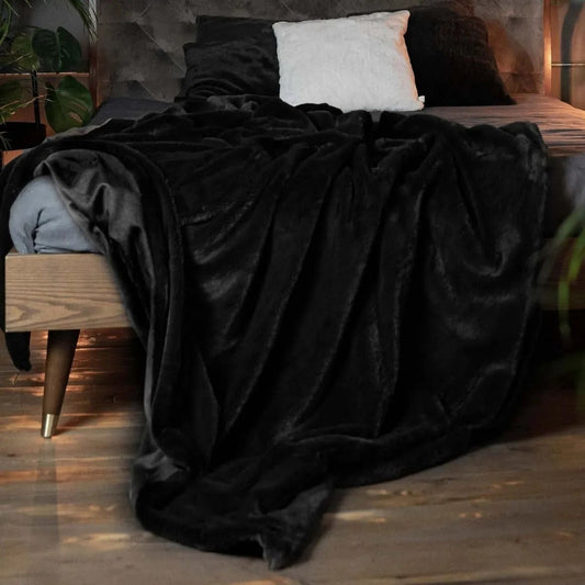 Manta Teddy Big Negro – Pie de cama 2x1,5 mts | Tienda de Banquitos