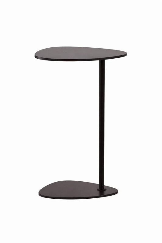 Mesa de arrime TB-12 de Archivos Activos negra, con tapa orgánica y columna fina