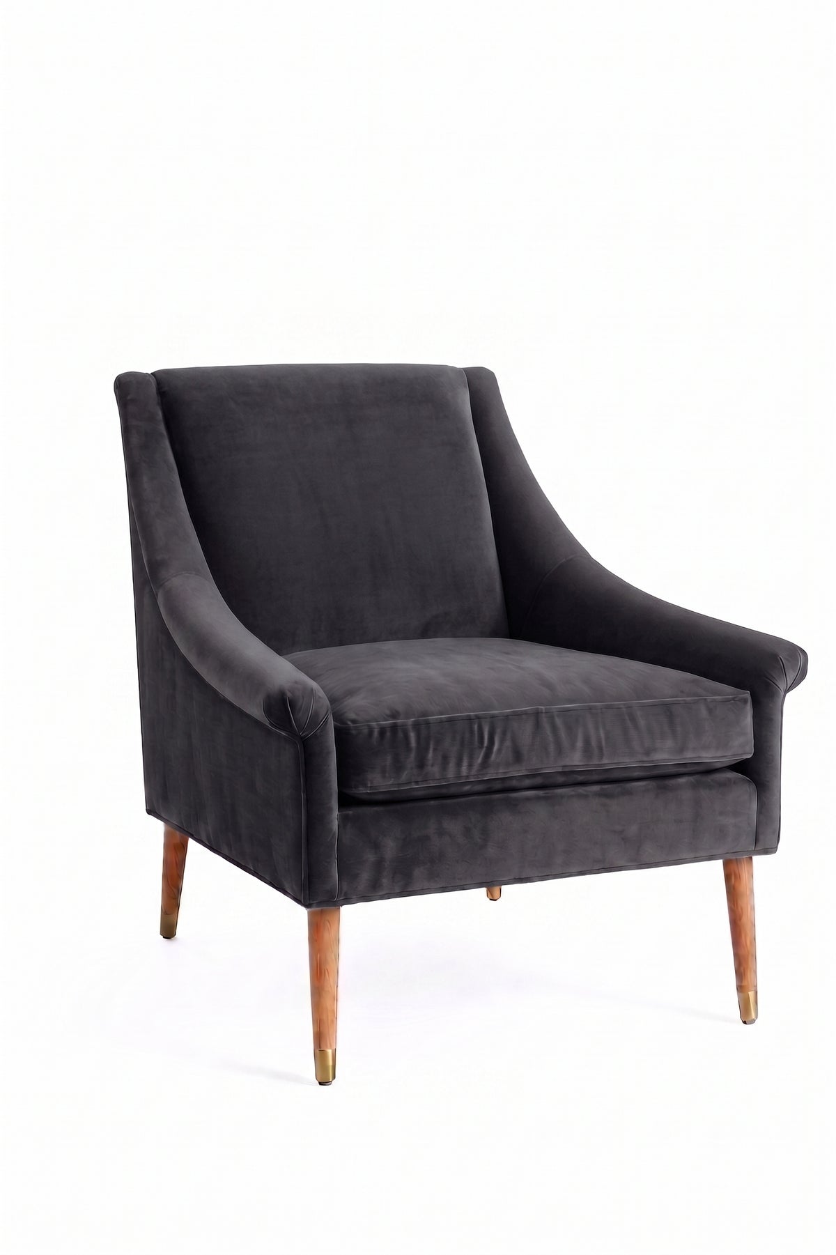 Sillón de un cuerpo Bélgica color Onyx en pana antimanchas importada, diseño simple y envolvente — ideal para armar un rincón de lectura tranquilo. Hecho a medida por Tienda de Banquitos.