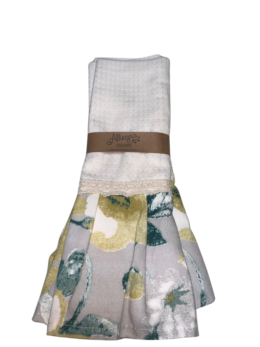 Pack repasadores decorativos floral vintage - vista del reverso