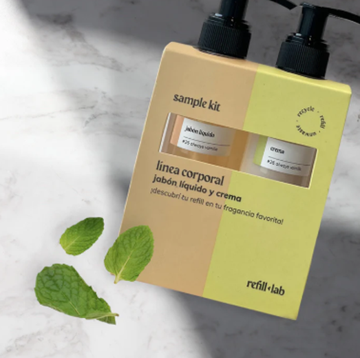 Sample Kit Corporal Refill Lab - Jabón y crema recargables 100 ML en Palermo