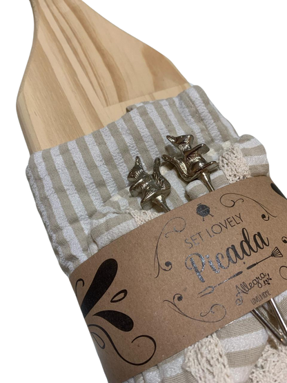 Set picada premium - detalle del caminito y panera incluidos