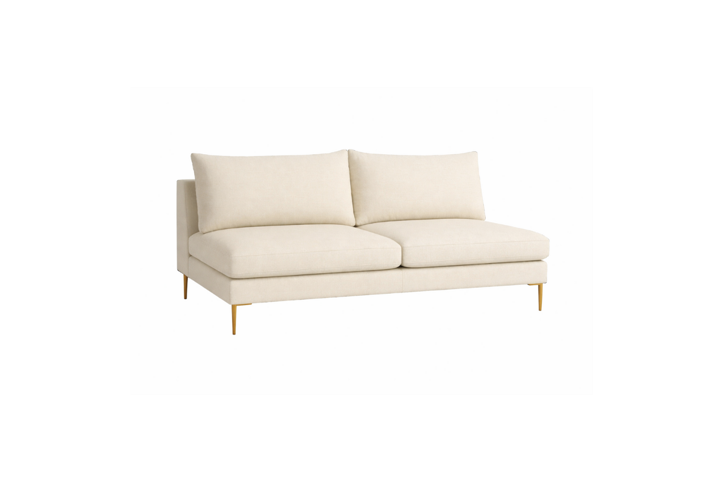 Sillón dos cuerpos moderno color crema