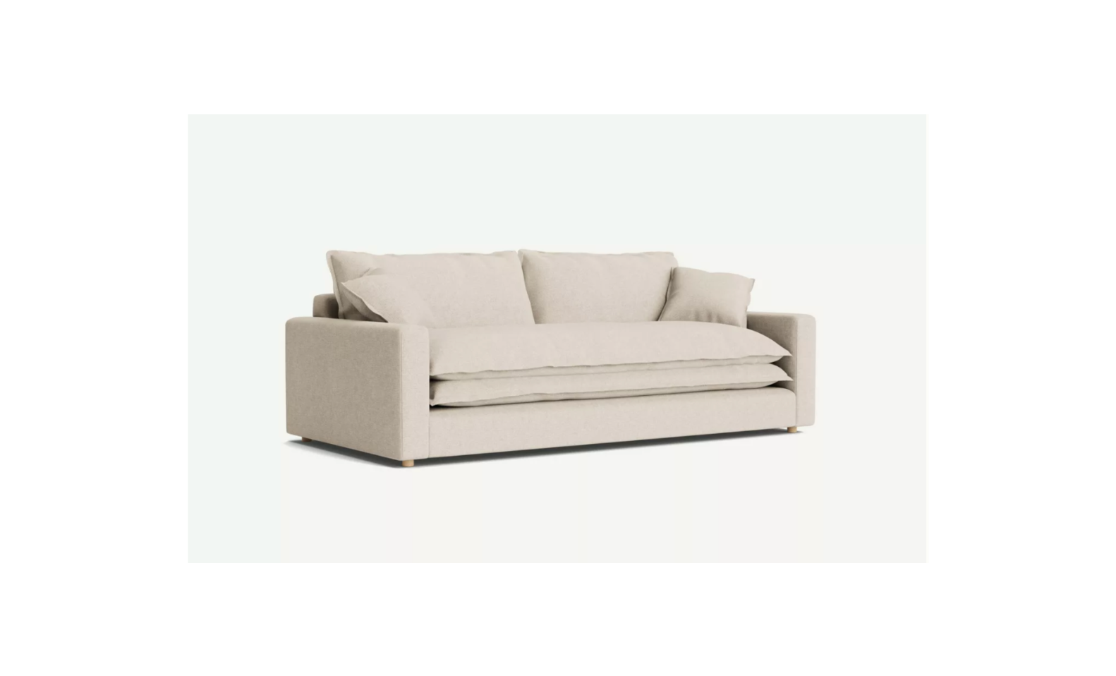 Sofa dos cuerpos con doble asiento combinado, ideal para espacios sofisticados y rusticos