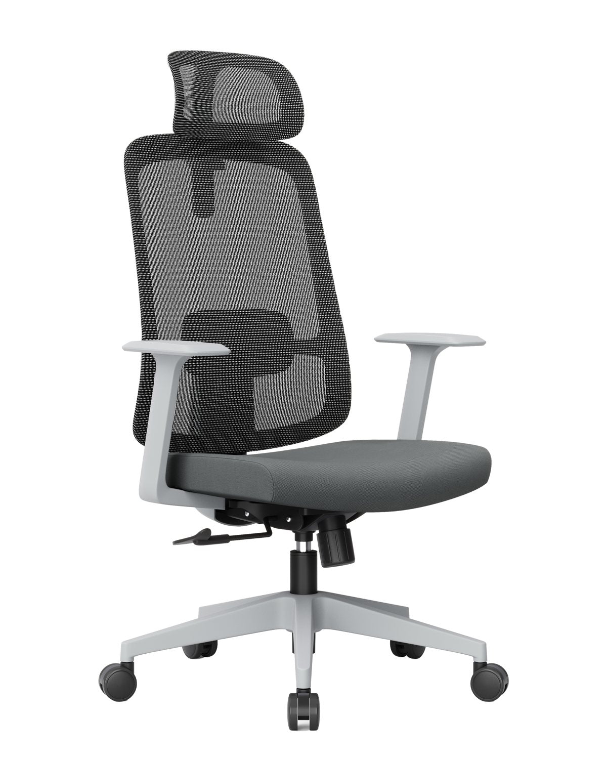Silla operativa Ark de Archivos Activos gris con apoyacabeza de malla