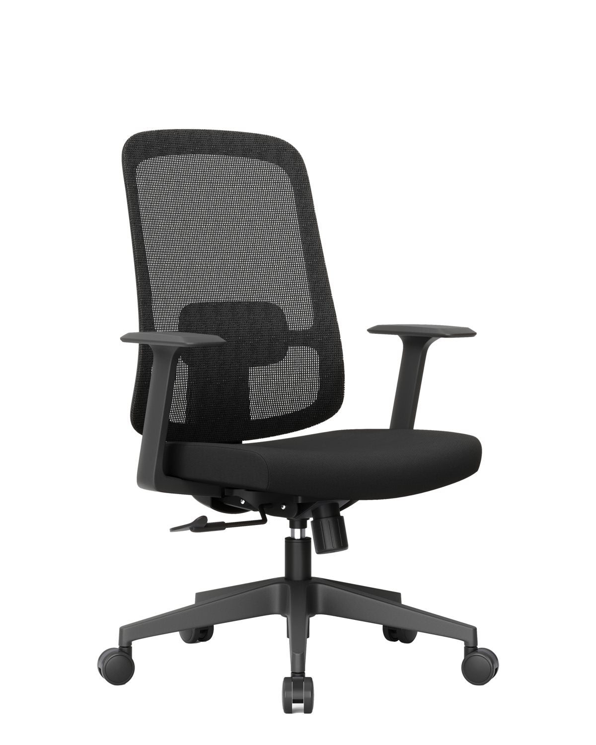Silla operativa Ark de Archivos Activos negra, con respaldo de malla, brazos 2D y base de 5 ruedas