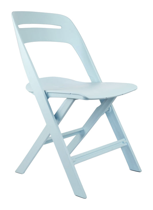 Silla plegable Foldchair de Archivos Activos celeste, abierta