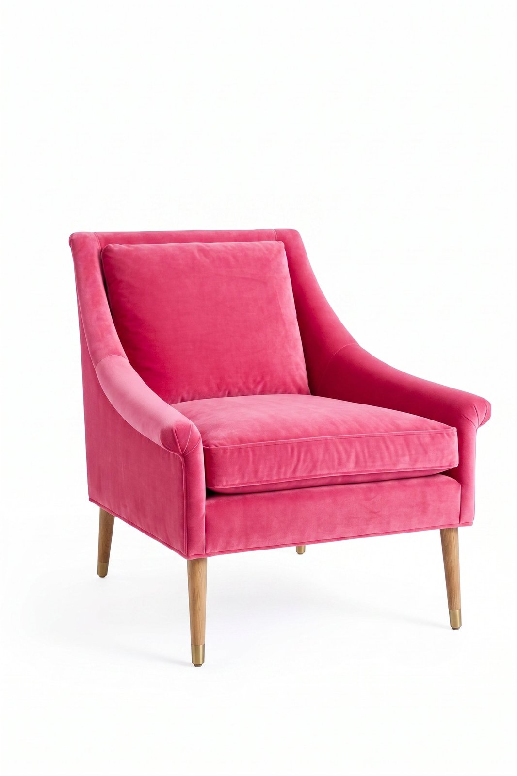 Sillón de un cuerpo Bélgica color Chicle en pana antimanchas importada, diseño simple y envolvente
