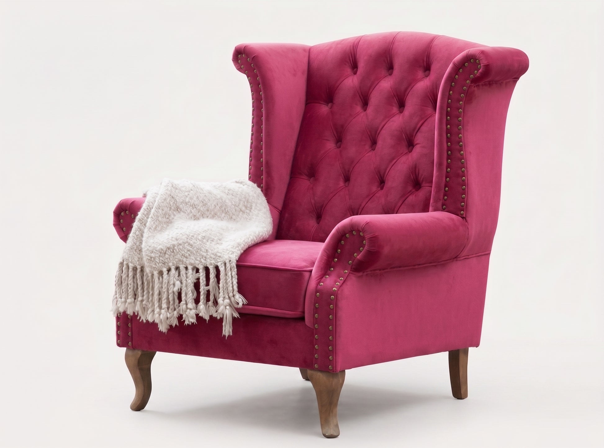 Sillón Elepant Berger de un cuerpo tapizado en pana antimanchas color chicle – Tienda de Banquitos