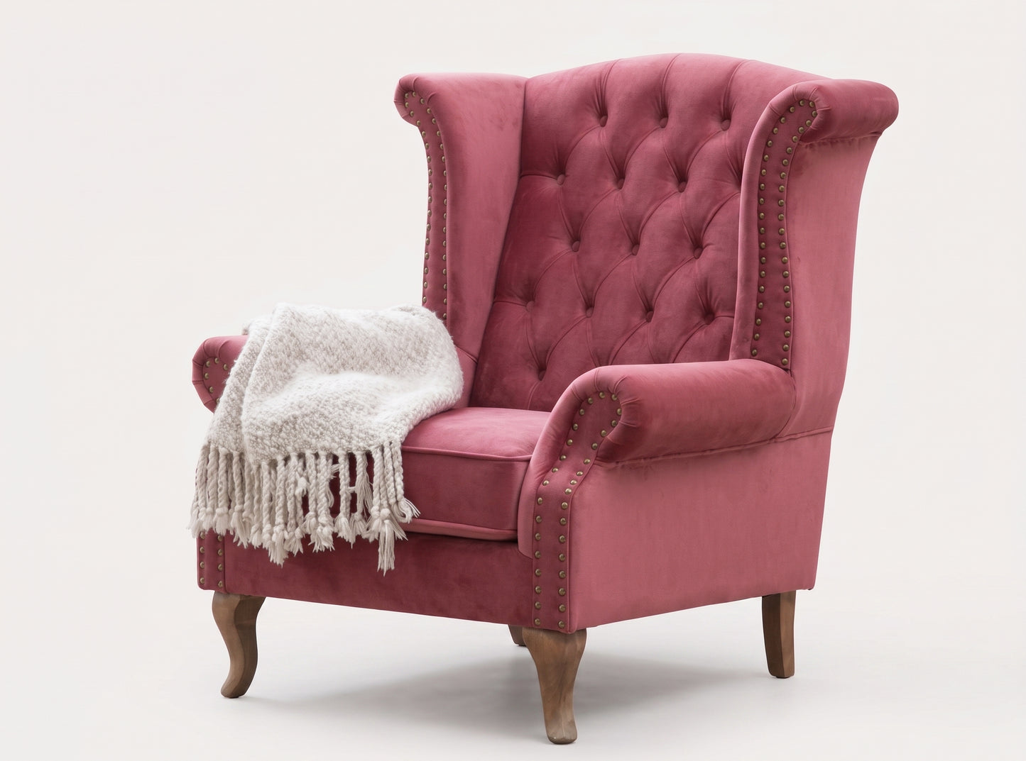 Sillón Elepant Berger de un cuerpo tapizado en pana antimanchas color rosa – Tienda de Banquitos