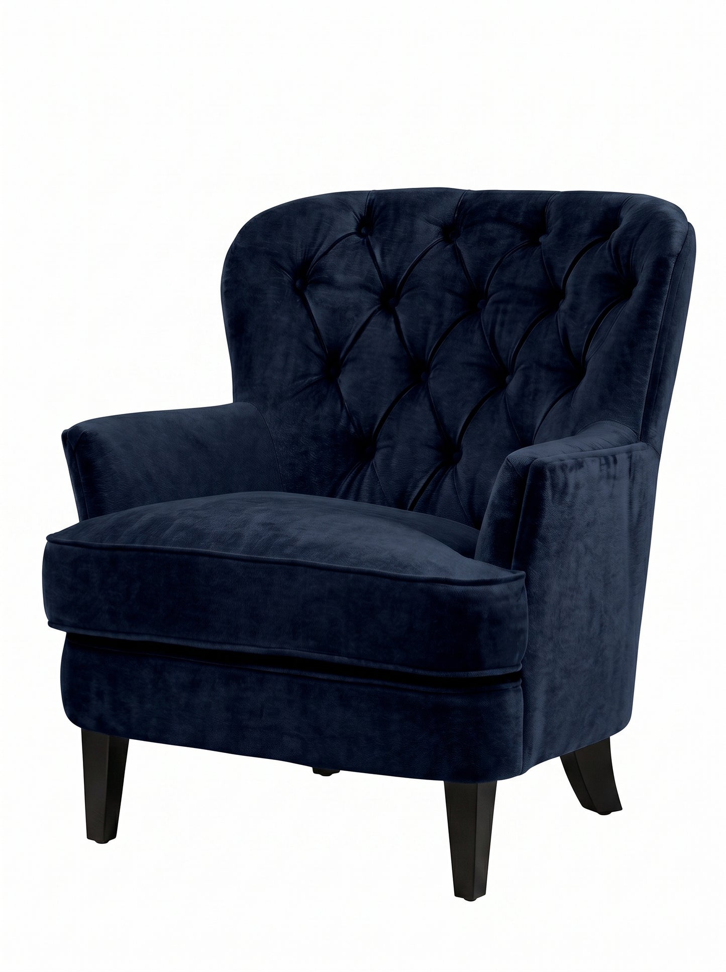 Sillón Esmeralda de un cuerpo en pana antimanchas color Azul — Tienda de Banquitos