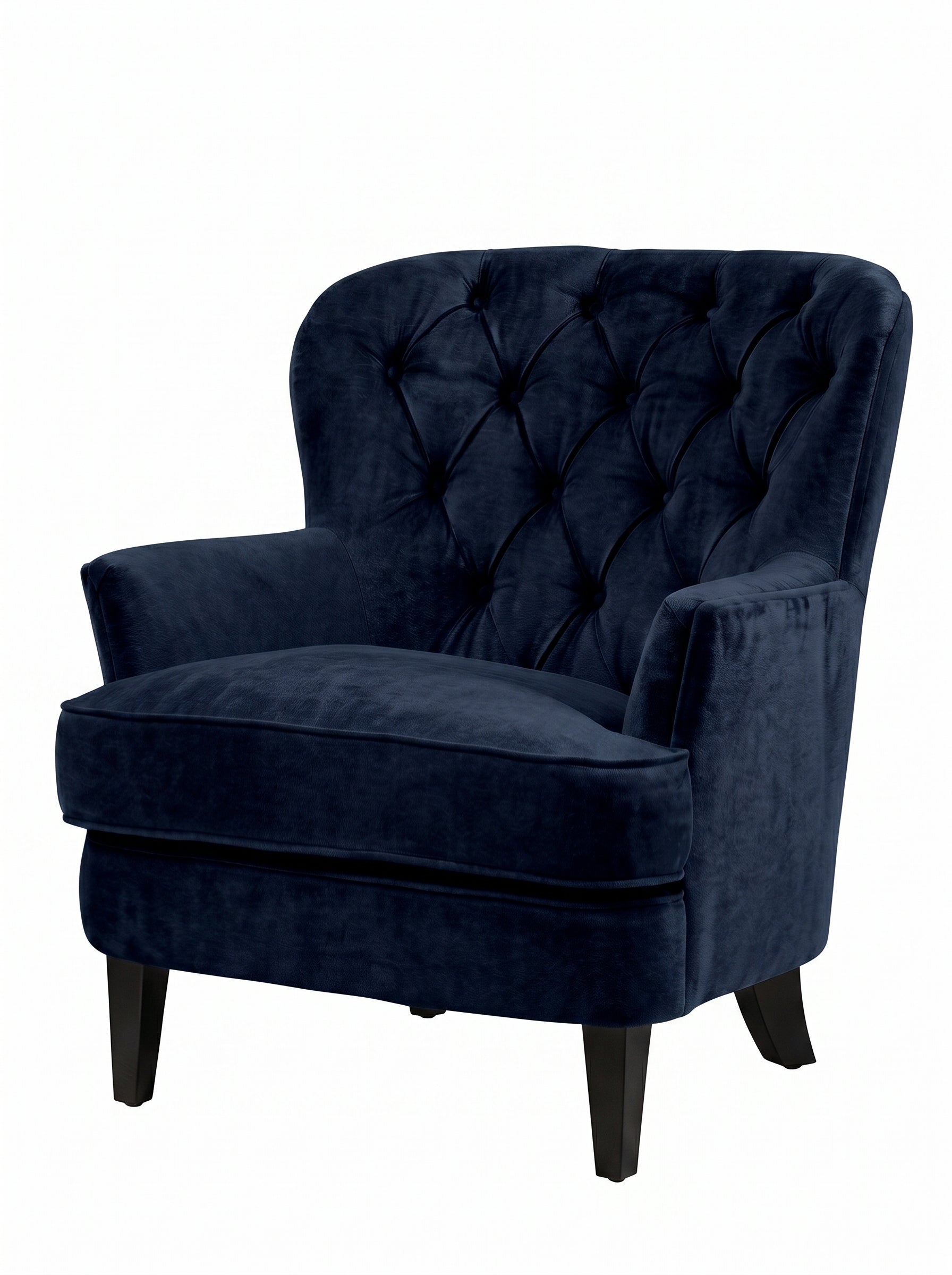 Sillón Esmeralda de un cuerpo en pana antimanchas color Azul — Tienda de Banquitos