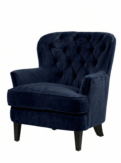 Sillón Esmeralda de un cuerpo en pana antimanchas color Azul — Tienda de Banquitos