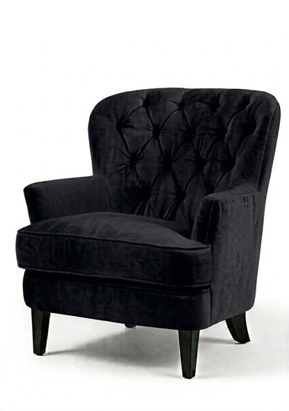 Sillón Esmeralda de un cuerpo en pana antimanchas color Black — Tienda de Banquitos