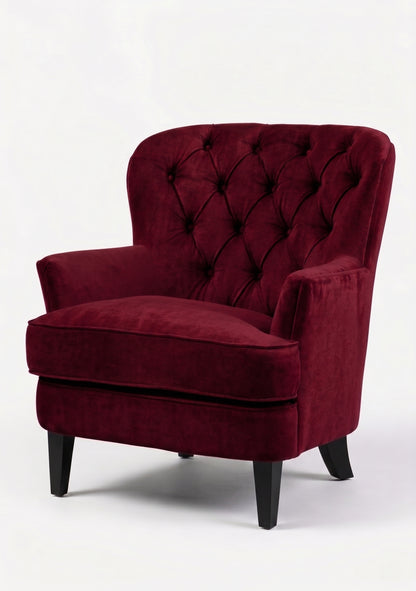 Sillón Esmeralda de un cuerpo en pana antimanchas color Bordo — Tienda de Banquitos