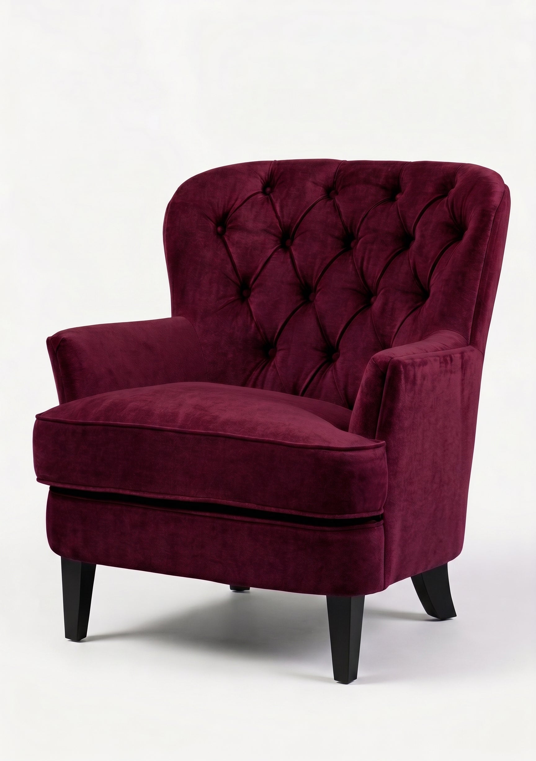 Sillón Esmeralda de un cuerpo en pana antimanchas color Obispo — Tienda de Banquitos