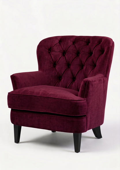 Sillón Esmeralda de un cuerpo en pana antimanchas color Obispo — Tienda de Banquitos