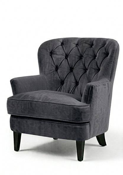 Sillón Esmeralda de un cuerpo en pana antimanchas color Onix — Tienda de Banquitos