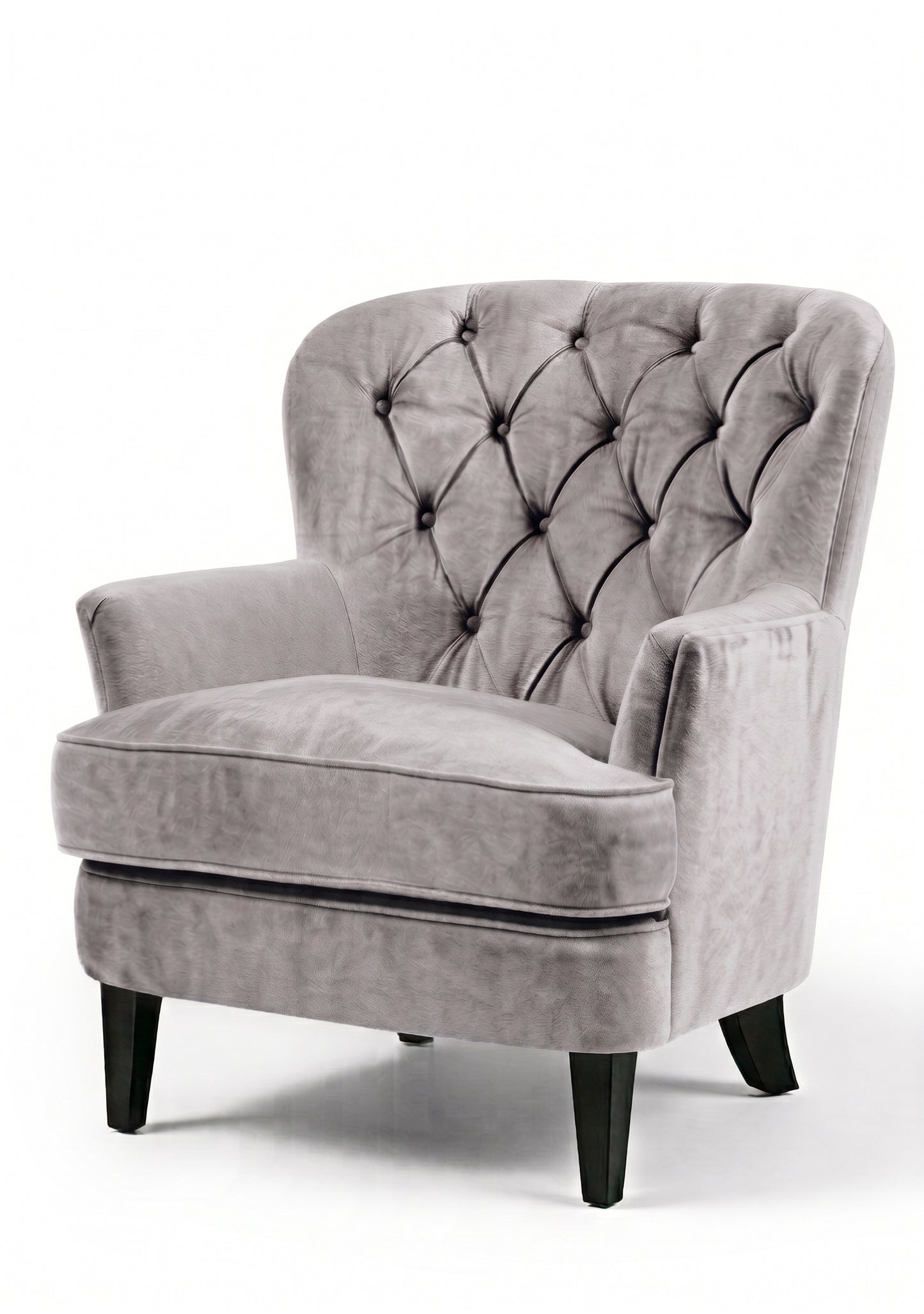 Sillón Esmeralda de un cuerpo en pana antimanchas color Plata — Tienda de Banquitos