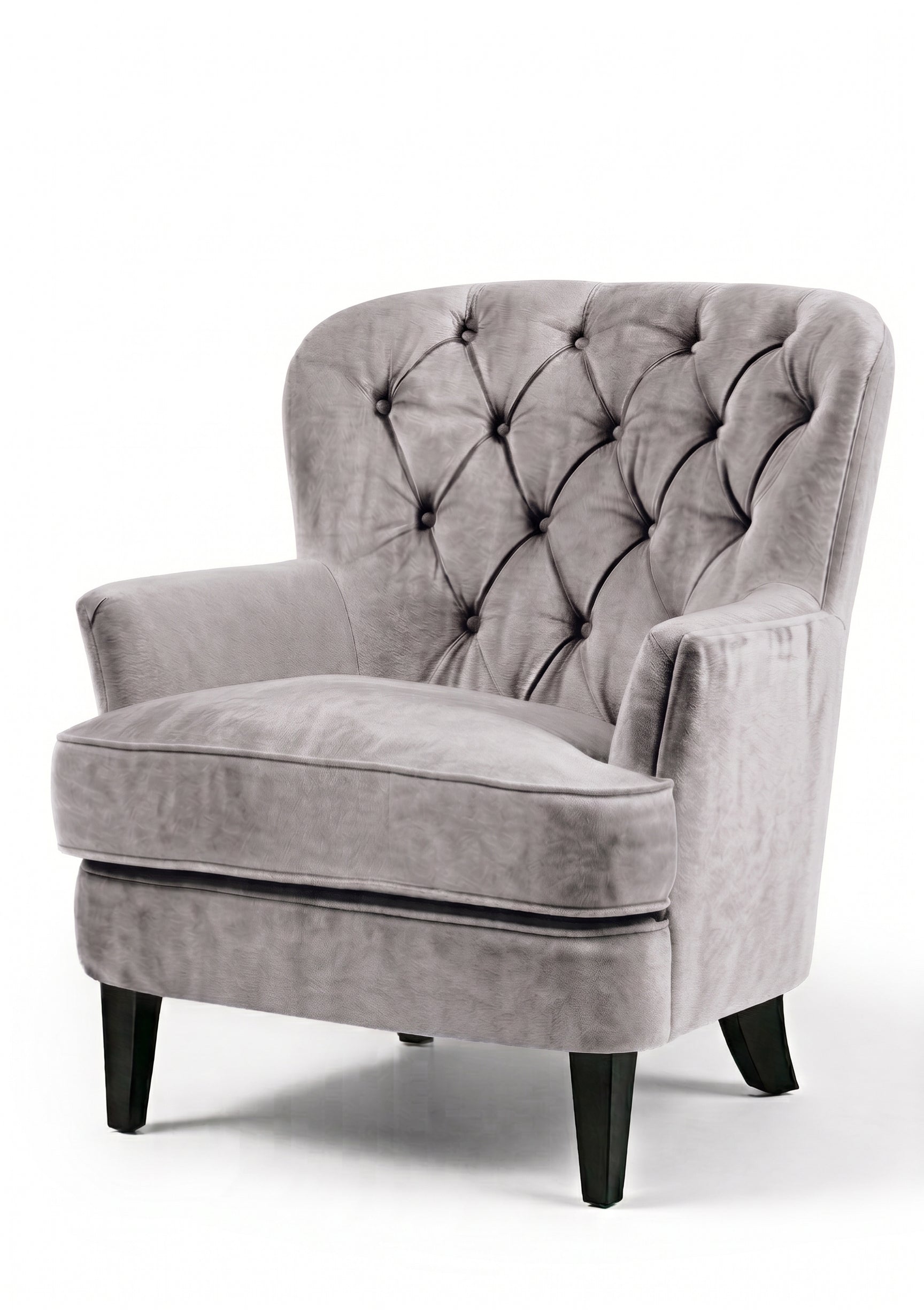 Sillón Esmeralda de un cuerpo en pana antimanchas color Plata — Tienda de Banquitos