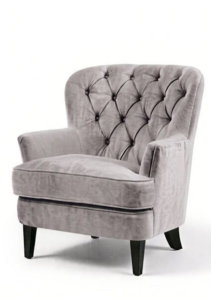 Sillón Esmeralda de un cuerpo en pana antimanchas color Plata — Tienda de Banquitos