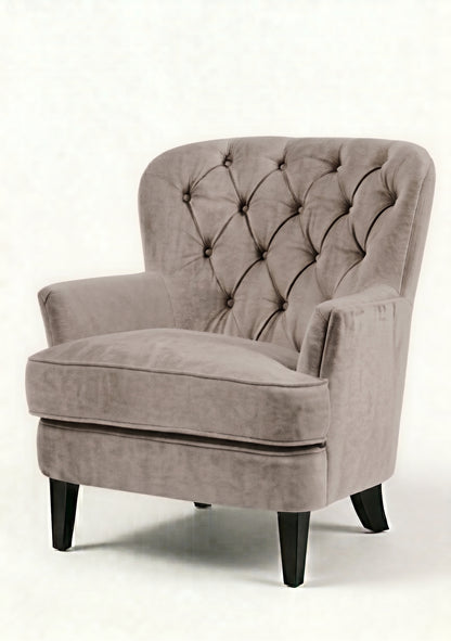 Sillón Esmeralda de un cuerpo en pana antimanchas color Stone — Tienda de Banquitos
