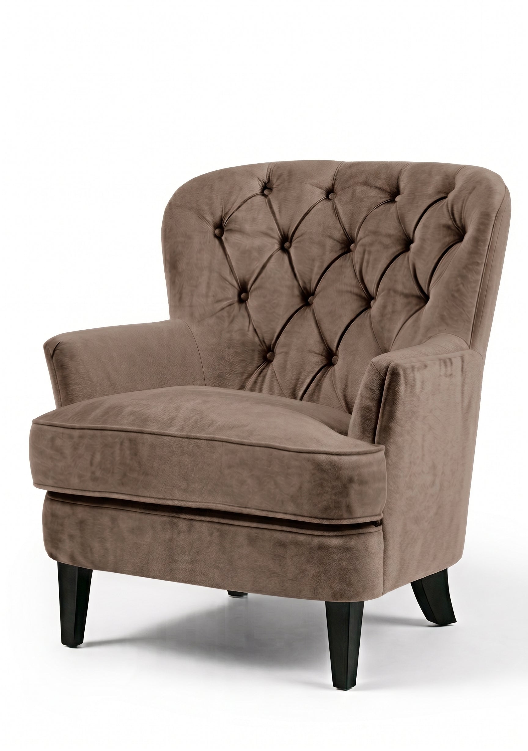 Sillón Esmeralda de un cuerpo en pana antimanchas color Visón — Tienda de Banquitos