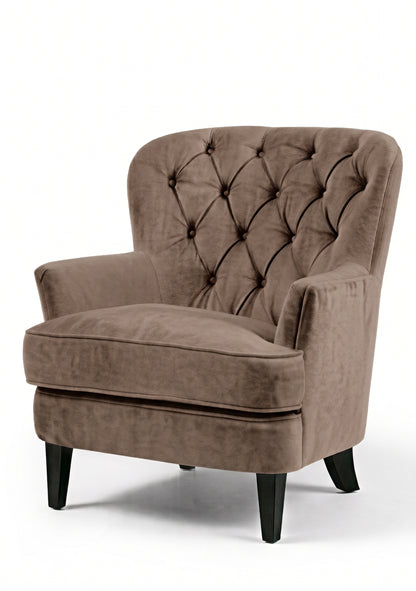 Sillón Esmeralda de un cuerpo en pana antimanchas color Visón — Tienda de Banquitos