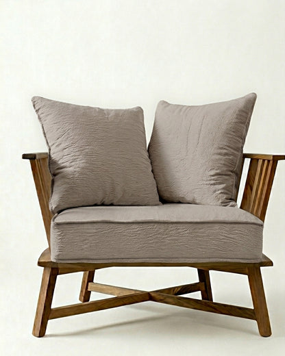 Sillón Gervasoni de un cuerpo tapizado en gris, Tienda de Banquitos