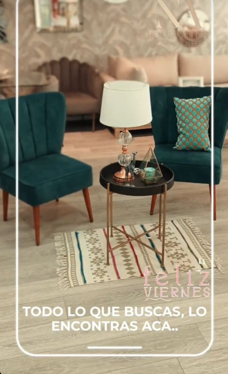 Dos Sillones Matero Alpes en verde azulado con patas de madera, en el local Home & Deco by Natalia Albert, Formosa