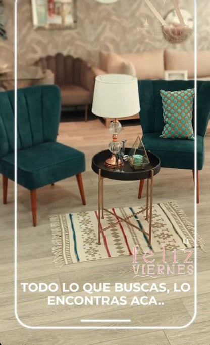 Dos Sillones Matero Alpes en verde azulado con patas de madera, en el local Home & Deco by Natalia Albert, Formosa