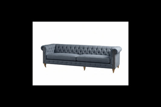 Sofá Chesterfield Capitoné clásico con capitoné artesanal, tapizado a medida - Tienda de Banquitos