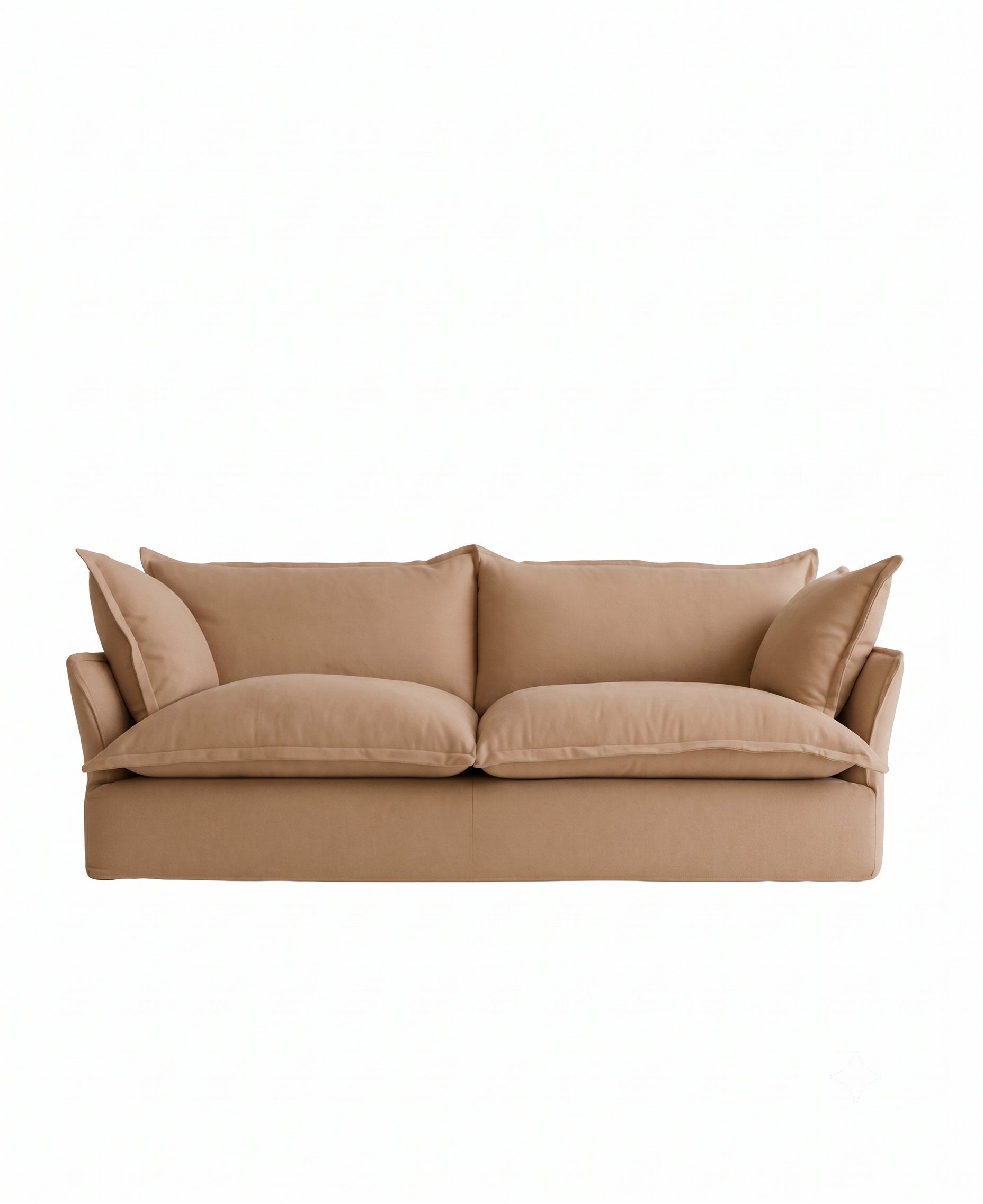 Sofá Comfy con funda, respaldo y apoyabrazos integrados, cojines extra mullidos, tapizado a medida - Tienda de Banquitos