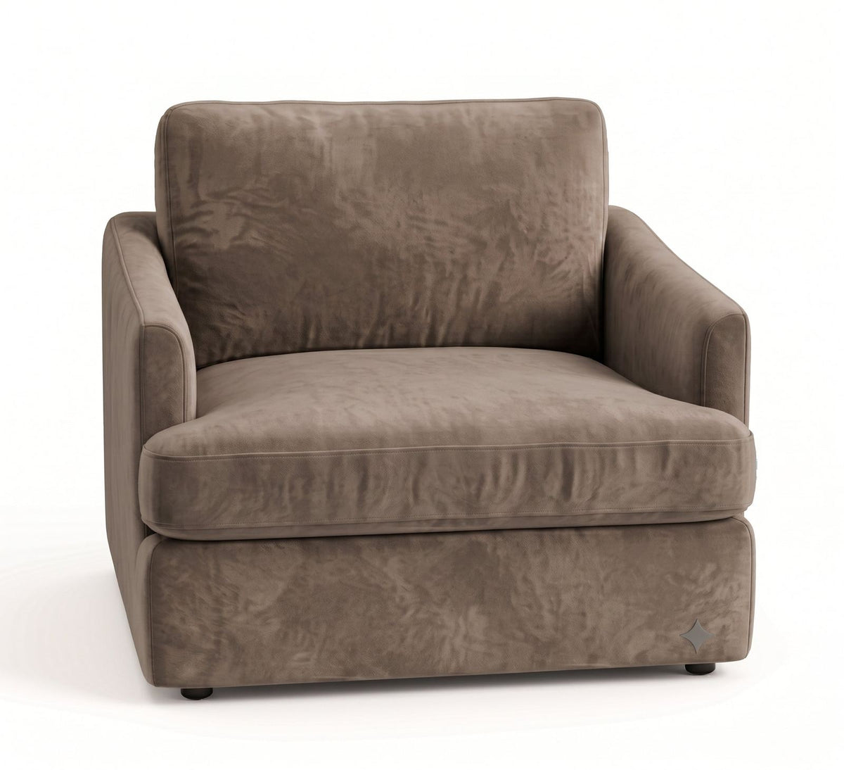 Sillón de un cuerpo Elton color Stone en pana antimanchas importada, silueta simple y minimalista — la opción versátil para no tener que elegir un estilo definido. Hecho a medida por Tienda de Banquitos.