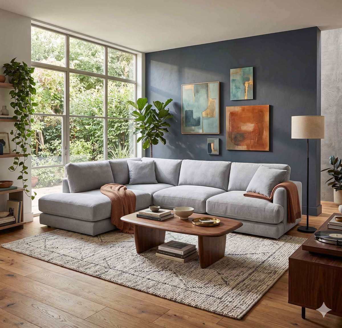 Sillón esquinero Moderno Elton – sofá en L para living grande | Tienda de Banquitos
