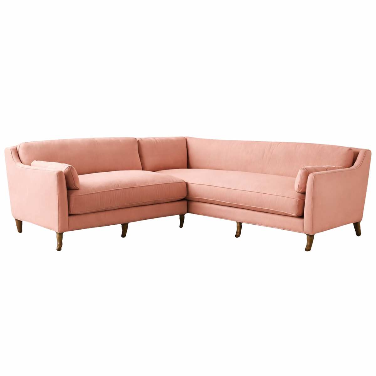 Sillón esquinero Leonelle tapizado – sofá en L contemporáneo para living elegante