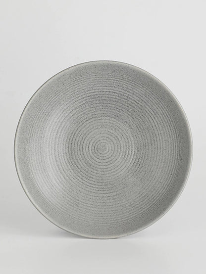 Set x6 plato hondo porcelana Fusion Grey 25cm – vajilla moderna minimalista