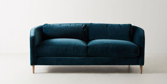 Sillón de dos cuerpos color azul