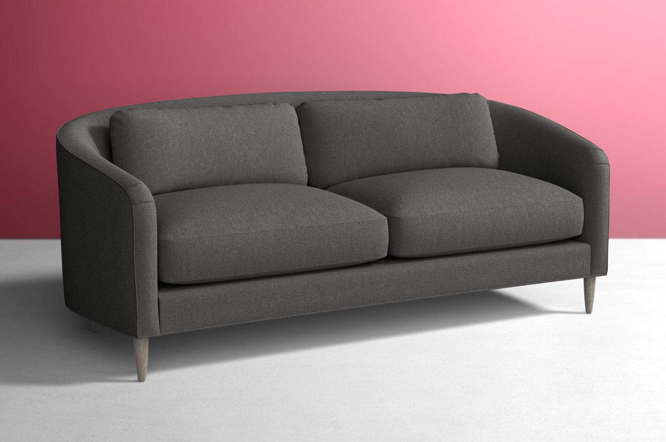 Sillón de dos cuerpos color gris oscuro