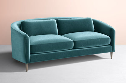 Sillón de dos cuerpos color celeste