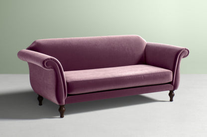 sillon de dos cuerpos vintage color rosa