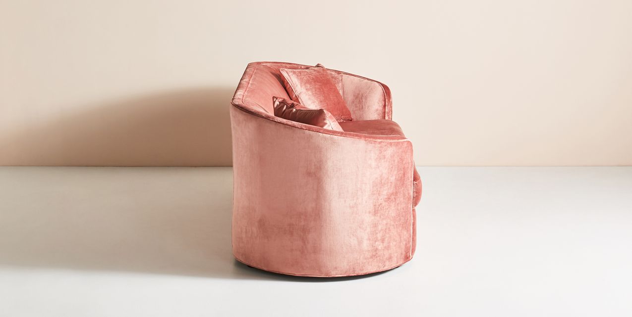 Sillón moderno color rosa