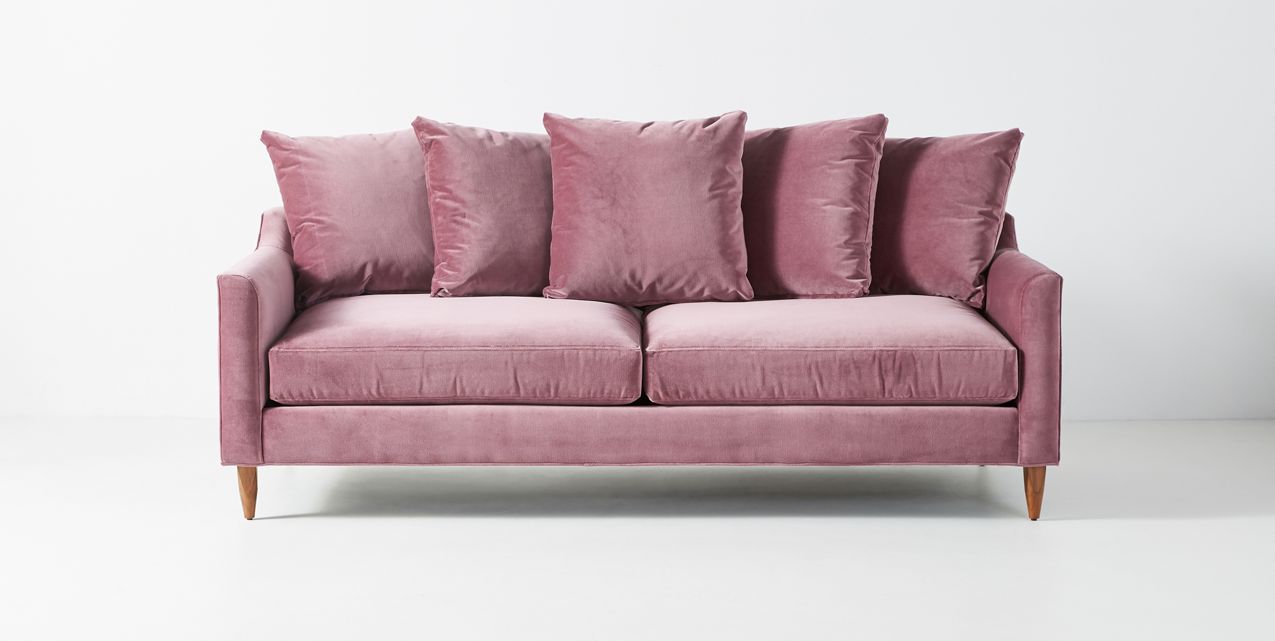 Sillón de dos cuerpos moderno color rosa