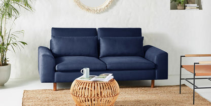 Sillón de dos cuerpos moderno color azul