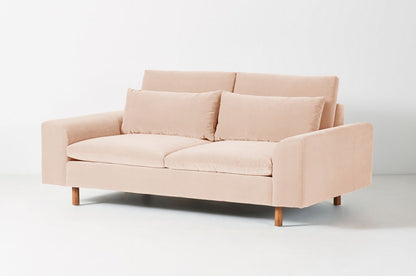Sillón de dos cuerpos moderno color rosa