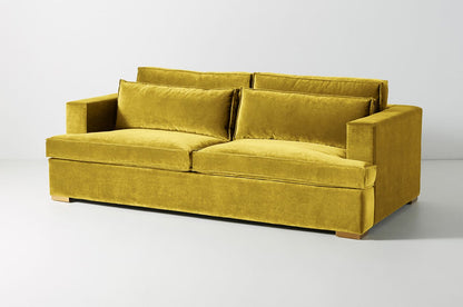 Sillón de dos cuerpos color amarillo
